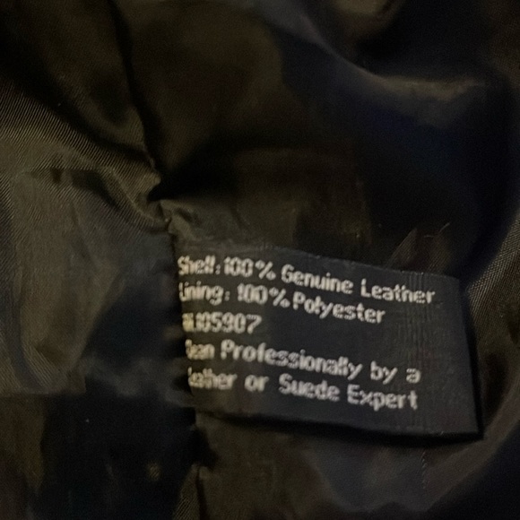 USA leather jacket, men’s L,  real leather, black and tan - Picture 2 of 11
